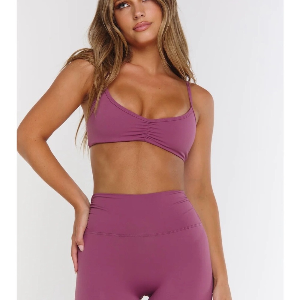 Astoria Airvive Ruched Micro Sports Bra and Legginf set- Sugarplum